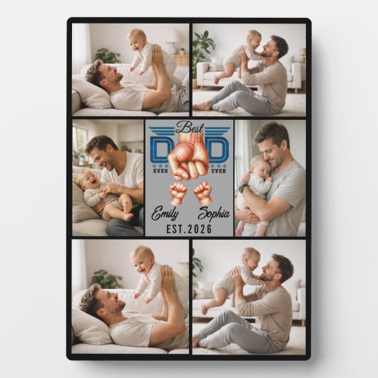Best Dad Ever Personalized | Custom Father’s Fotoplatte (Vorderseite)