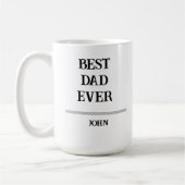 Best Dad Ever Personalized Custom NameCoffee Mug Kaffeetasse (Links)