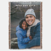 Best Dad Ever Personalized Family Photo Keepsake Decke (Vorderseite Vertikal)