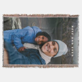 Best Dad Ever Personalized Family Photo Keepsake Decke (Vorderseite)