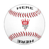 Best Dad Ever Personalized Image Baseball (Vorderseite)
