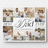 Best Dad Ever Personalized Photo Collage keepsake Fotoplatte (Vorderseite)