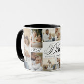 Best Dad Ever Personalized Photo Collage keepsake Tasse (Vorderseite Links)