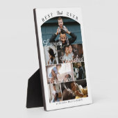 Best Dad Ever Personalized Photo Memory Collage Fotoplatte (Seite)