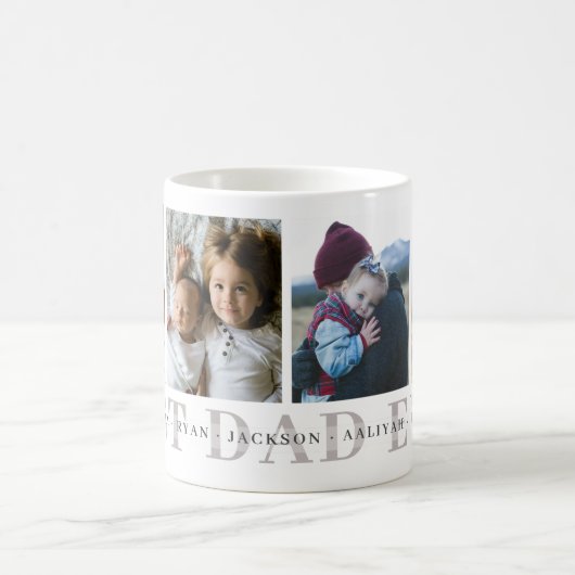 Best Dad Ever Personalized Photo Mug Kaffeetasse (Mittel)