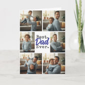 Best Dad Ever Photo Collage Birthday Father's Day Karte (Vorderseite)