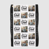 Best Dad Ever Photo Collage Father's Day Golfhandtuch (Vorderseite)