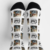 Best Dad Ever Photo Collage Father's Day Socken (Oben)