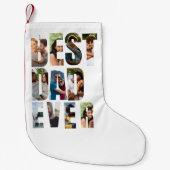 Best Dad Ever | Photo Collage Placeholder Template Kleiner Weihnachtsstrumpf (Vorderseite)
