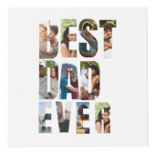 Best Dad Ever | Photo Collage Placeholder Template Würfel (Vorderseite)