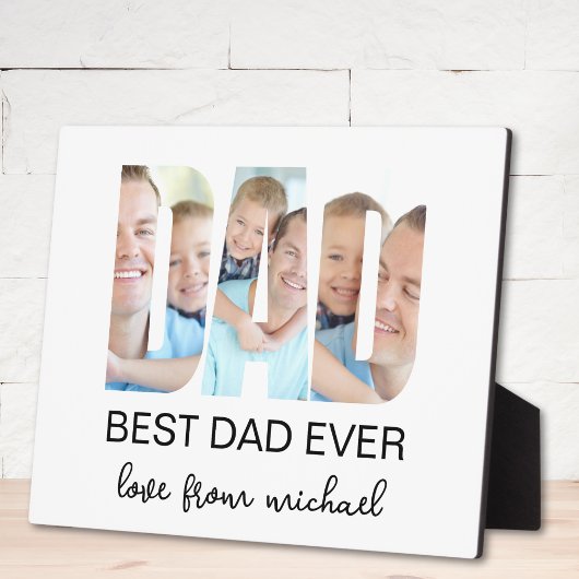 Best Dad Ever Photo Letter Fotoplatte