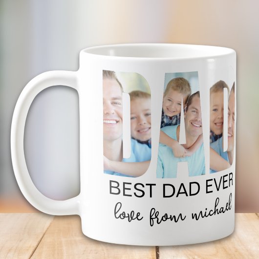 Best Dad Ever Photo Letter Kaffeetasse
