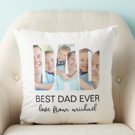 Best Dad Ever Photo Letter Kissen