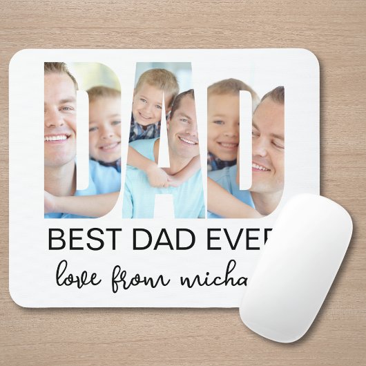 Best Dad Ever Photo Letter Mousepad