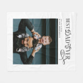  Best Dad Ever Photo Modern Fathers Day Gifts Fleecedecke (Vorderseite (Horizontal))