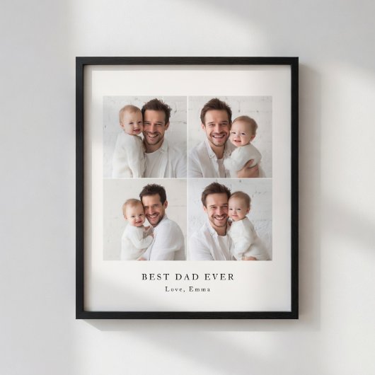 Best Dad Ever Photo Poster | Personalized Gift 