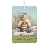 Best Dad Ever Photo Script Air Freshener Autolufterfrischer (Rückseite)