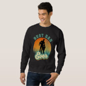 Best Dad Ever Retro Sunset Football Daddy & Son Sweatshirt (Vorne ganz)