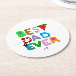Best Dad Ever Round Paper Coaster Runder Pappuntersetzer