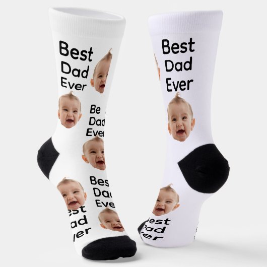 Best Dad Ever Socken, Socken mit benutzerdefiniert (Gewinkelt)