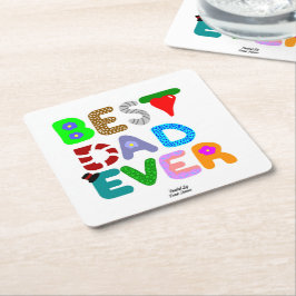Best Dad Ever Square Paper Coaster Rechteckiger Pappuntersetzer