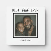 Best Dad Ever Tabletop Plaque with Easel Fotoplatte (Vorderseite)