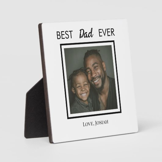 Best Dad Ever Tabletop Plaque with Easel Fotoplatte (Vorderseite)