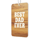 Best Dad Ever Teak Wood Photo Autolufterfrischer (Links)
