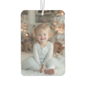 Best Dad Ever Teak Wood Photo Autolufterfrischer (Rückseite)