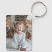 Best Dad Ever Teak Wood Photo Schlüsselanhänger (Rückseite)