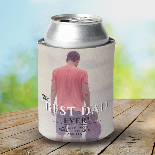 Best Dad Ever Typography Father's Day Foto Dosenkühler