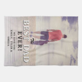 Best Dad Ever Typography Father's Day Foto Geschirrtuch (Horizontal)