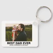 Best Dad Ever Unique Father's Day Custom Foto Schlüsselanhänger (Vorderseite)