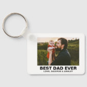 Best Dad Ever Unique Father's Day Custom Foto Schlüsselanhänger (Rückseite)
