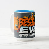 Best Dad Ever Urban Graffiti Edition Father’s Day Zweifarbige Tasse (Vorderseite Links)