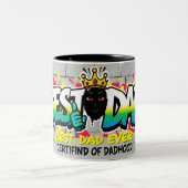 Best Dad Ever – Urban Graffiti Edition Zweifarbige Tasse (Mittel)