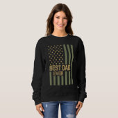 Best Dad Ever US American Flag Fathers Day Husband Sweatshirt (Vorne ganz)