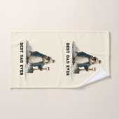 Best Dad Ever Winter Penguin Design Badhandtuch Set (Handtuch)
