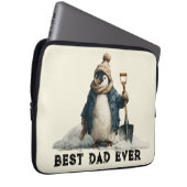 Best Dad Ever Winter Penguin Design Laptopschutzhülle (Vorne Rechts)