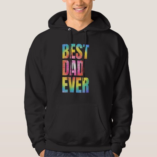 Best Dad Ever With US American Flag Fathers Day D Hoodie (Vorderseite)