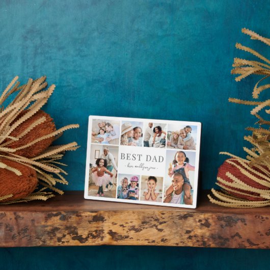 Best Dad Father's Day Photo Collage Fotoplatte (Seite)