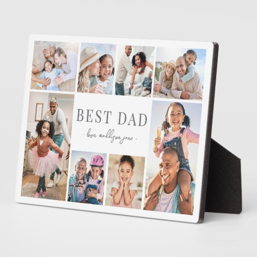 Best Dad Father's Day Photo Collage Fotoplatte (Seite)