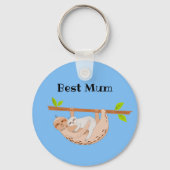 Best Dad, Fathers Day Sloth & Baby Key Ring Schlüsselanhänger (Vorderseite)