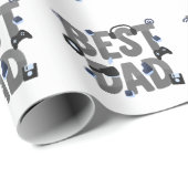 BEST DAD Gaming Dad Grafik  Geschenkpapier (Rolleneckpunkt)