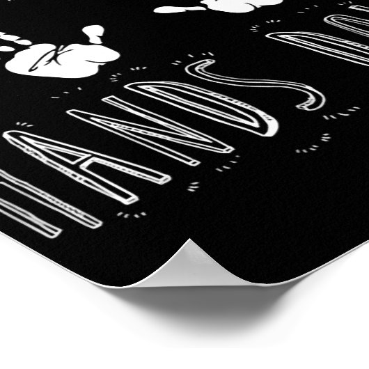 Best Dad Hands Down Fathers D Poster (Ecke)