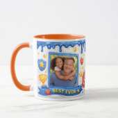 Best Dad in the Galaxy Rocket Ship Photo Collage Tasse (Links)