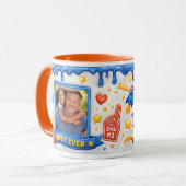 Best Dad in the Galaxy Rocket Ship Photo Collage Tasse (Vorderseite Links)