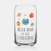 Best Dad in The Universe Funny Quote Fathers Day  Dosenglas (Vorderseite)