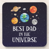 Best Dad in The Universe Funny Quote Fathers Day Getränkeuntersetzer (Vorderseite)