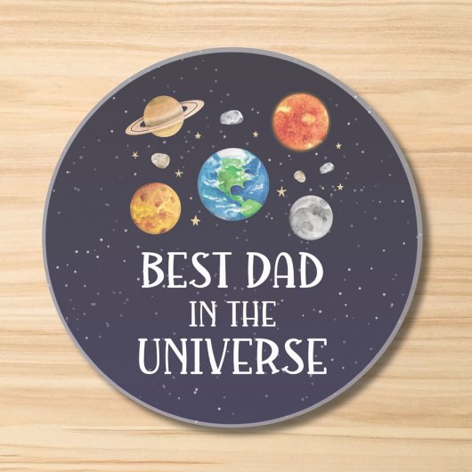 Best Dad in The Universe Funny Quote Fathers Day Getränkeuntersetzer